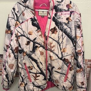 Legendary Whitetails Womans Camo Jacket - Pink and Gray
